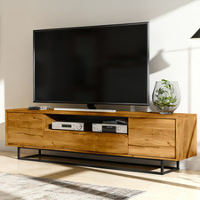 200cm TV Unit Oak | Metal