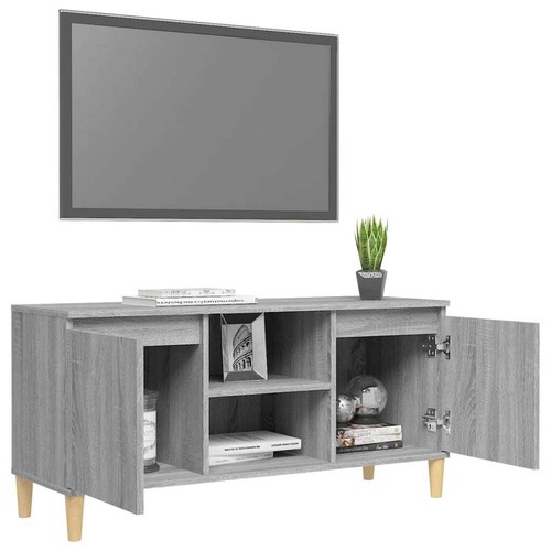 Concrete grey unit wooden - concrete, tv