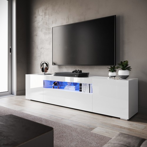 200cm high gloss white - high, tv